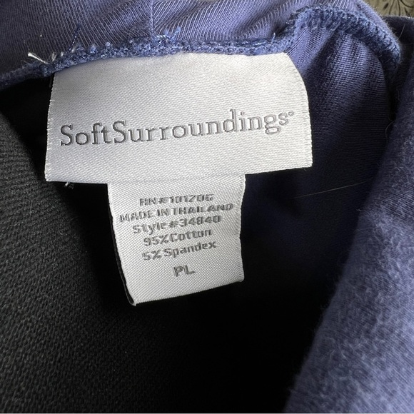 Soft Surroundings Top Size Large Petite Periwinkle Cowl Neck Tab 3/4 Sleeve - Picture 6 of 6